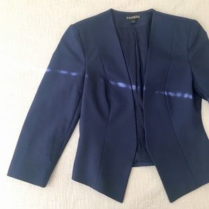 Express Navy Cutaway Blazer